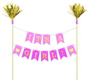 Amscan_OO Decorations - Cake Decorations - Toppers & Banners Its a Girl Cake Pick Each