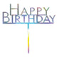 Decorations - Cake Decorations - Toppers & Banners Rainbow Happy Birthday Cake Topper Pick Each