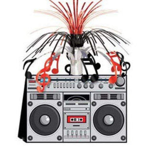 Amscan_OO Decorations - Centerpiece & Confetti 80's Boom Box Stereo Cascade Centrepiece 35cm Each