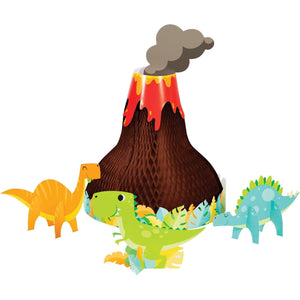 Amscan_OO Decorations - Centerpiece & Confetti Boy Dino Party 3D Decor Centrepiece Set 4pk