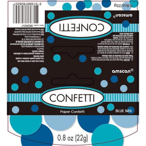 Amscan_OO Decorations - Centerpiece & Confetti Gender Reveal Blue Mix Paper Confetti 22g Each