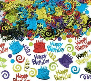 Amscan_OO Decorations - Centerpiece & Confetti Happy Birthday Type Embossed Confetti 70g Each