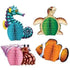 Mini Sea Creatures Honeycomb Centrepieces 14cm 4pk