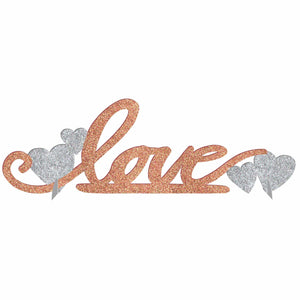 Amscan_OO Decorations - Centerpiece & Confetti Navy Bride Glittered love Table Decoration 11cm x 35cm
