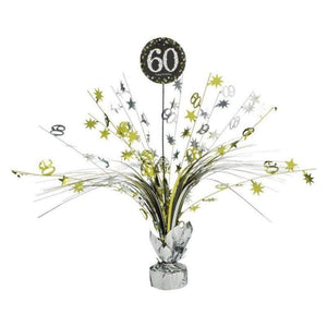 Amscan_OO Decorations - Centerpiece & Confetti Sparkling Celebration 60th Centerpiece Spray Each