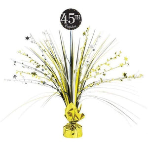 Amscan_OO Decorations - Centerpiece & Confetti Sparkling Celebration Add Any Age Happy Birthday Foil Spray Centerpiece And 29 Stickers 45cm Each