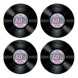 Amscan_OO Decorations - Cutouts 50's Records Cutouts 34cm 4pk