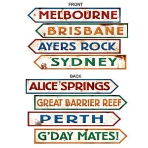 Decorations - Cutouts Australian Street Signs Cutouts 4pk