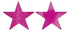 Glittered Foil Solid Star Cutouts 12cm 5pk