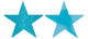 Amscan_OO Decorations - Cutouts Caribbean Blue Black Glittered Foil Solid Star Cutouts 12cm 5pk