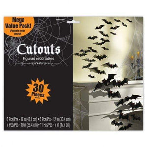 Amscan_OO Decorations - Cutouts Cemetery Mega Value Pack Bat Cardboard Cutouts 30pk