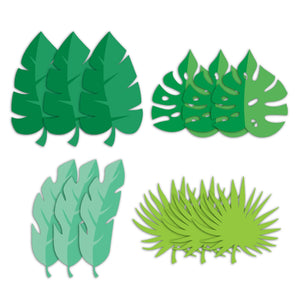 Amscan_OO Decorations - Cutouts Girl Dino Leaf Cutouts 18cm 12pk