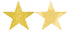 Gold Solid Star Cardboard Cutouts Foil & Glitter 12cm 5pk