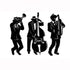 Great 20's Jazz Band Trio Black & White  Silhouettes Cutouts 3pk