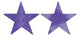 Amscan_OO Decorations - Cutouts New Purple Bright Royal Blue Glittered Foil Solid Star Cutouts 12cm 5pk