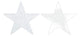 Amscan_OO Decorations - Cutouts White Kiwi Glittered Foil Solid Star Cutouts 12cm 5pk