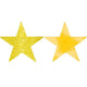 Amscan_OO Decorations - Cutouts Yellow Apple Red Glittered Foil Solid Star Cutouts 12cm 5pk