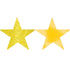 Yellow Glittered Foil Solid Star Cutouts 12cm 5pk