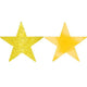 Amscan_OO Decorations - Cutouts Yellow Gold Glittered Foil Solid Star Cutouts 12cm 5pk