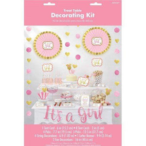 Amscan_OO Decorations - Decorating Kit Baby Shower Pink Buffet Decorating Kit Each