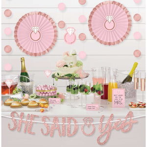 Amscan_OO Decorations - Decorating Kit Blush Wedding Buffet Table Decorating Kit Each