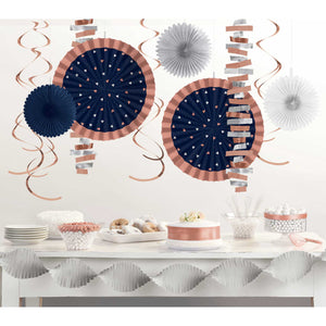 Amscan_OO Decorations - Decorating Kit Navy Bride Wedding Room Decorating Kit 14pk