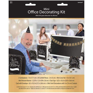Amscan_OO Decorations - Decorating Kit Sparkling Celebration Happy Birthday Mini Office Decorating Kit Each