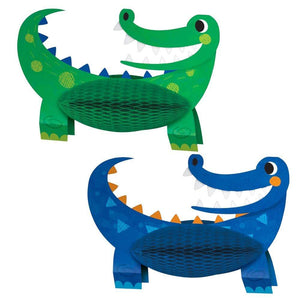 Amscan_OO Decorations - Decorative Fans, Pom Poms & Lanterns Alligator Party Centrepiece Honeycomb 3D Set 21cm x 30cm 2pk