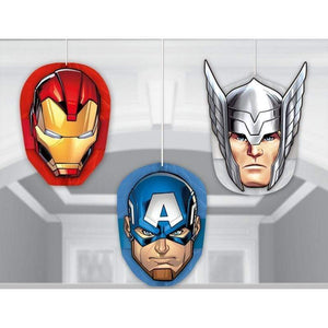 Amscan_OO Decorations - Decorative Fans, Pom Poms & Lanterns Avengers Epic Honeycomb Decorations 3pk