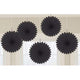 Amscan_OO Decorations - Decorative Fans, Pom Poms & Lanterns Black Rainbow Mini Fan Decorations 6in 5pk