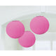 Amscan_OO Decorations - Decorative Fans, Pom Poms & Lanterns Bright Pink Rainbow Round Paper Lanterns 3pk 24cm