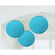Amscan_OO Decorations - Decorative Fans, Pom Poms & Lanterns Caribbean Blue Rainbow Round Paper Lanterns 3pk 24cm