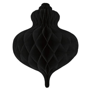 Decorations - Decorative Fans, Pom Poms & Lanterns Christmas Honeycomb Black Bauble Decoration 40cm Each