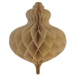 Decorations - Decorative Fans, Pom Poms & Lanterns Christmas Honeycomb Natural Bauble Decoration 40cm Each