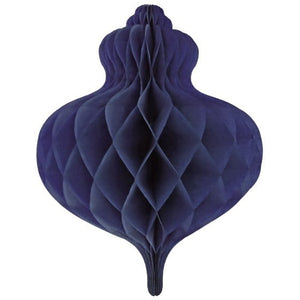 Decorations - Decorative Fans, Pom Poms & Lanterns Christmas Honeycomb Navy Bauble Decoration 40cm Each