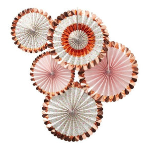 Decorations - Decorative Fans, Pom Poms & Lanterns Ditsy Floral Fan Decorations 5pk