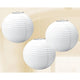 Amscan_OO Decorations - Decorative Fans, Pom Poms & Lanterns Frosty White Rainbow Round Paper Lanterns 3pk 24cm