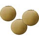 Amscan_OO Decorations - Decorative Fans, Pom Poms & Lanterns Gold Rainbow Round Paper Lanterns 3pk 24cm