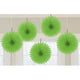 Amscan_OO Decorations - Decorative Fans, Pom Poms & Lanterns Kiwi Rainbow Mini Fan Decorations 6in 5pk