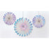 Luminous Birthday Iridescent Foil Fan Decorations 3pk