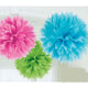 Amscan_OO Decorations - Decorative Fans, Pom Poms & Lanterns Multi Colored Orange Fluffy Tissue Decorations 40cm 3Pk