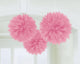 Amscan_OO Decorations - Decorative Fans, Pom Poms & Lanterns New Pink Bright Royal Blue Fluffy Tissue Decorations 40cm 3Pk