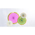 Pastel Fan Hanging Decorations Foil Hot Stamped 4pk