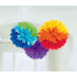 Rainbow Fluffy Tissue Decorations 40cm 3Pk