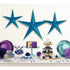 Sparkling Sapphire Hanging 3D Stars Decorations 3pk