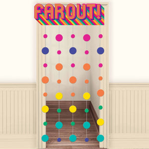 Amscan_OO Decorations - Door Covers & Curtains 70's  Good Vibes Door Curtain 99cm x 1.95m Each