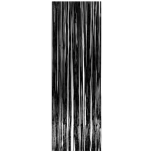 Amscan_OO Decorations - Door Covers & Curtains Black Metallic Curtain 91.4cm x 2.43m Each