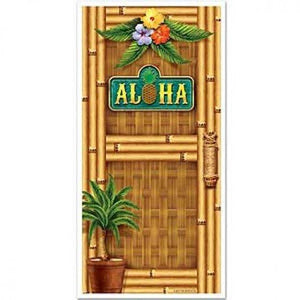 Amscan_OO Decorations - Door Covers & Curtains Luau Aloha Bamboo Door Cover 76cm x 152cm Each