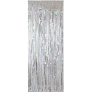 Amscan_OO Decorations - Door Covers & Curtains Silver Metallic Curtain 91.4cm x 2.43m Each