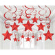 Amscan_OO Decorations - Hanging Swirls Apple Red Caribbean Blue Shooting Stars Foil Mega Value Pack Swirl Decorations 30Pk